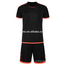 new design youth no logo black sport soccer jersey made in china